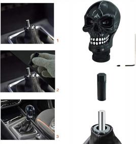 img 3 attached to Resin Skull Gear Shifter Knob - Fit For Automatic Or Manual Vehicle Transmission - Car Gear Shift Handle For Smooth Shifting (Black J)