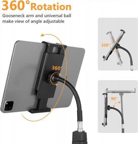 img 1 attached to Aureday 67" Height Adjustable IPad Tripod Stand With Extendable Holder For 4.7"-12.9" Devices - Perfect For IPad Mini, IPad Air, IPad Pro, Kindle, Switch, Smartphones And More