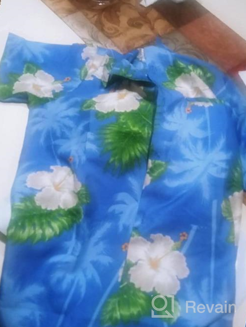 img 1 attached to Funky Casual Hawaiian Shirt for Kids Boys Girls with Front Pocket, Very Loud Short Sleeve Unisex Flower Print, Ages 2-14 Years review by Efraine Cruise