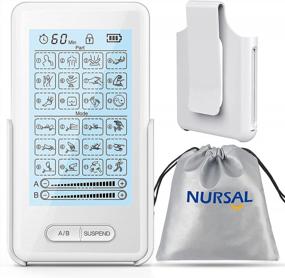img 4 attached to NURSAL Touchscreen TENS EMS Unit With Dual Channels And 16 Pads For Pain Relief Therapy - 24 Modes, Back Clip, Easy Operation Ideal For Elderly