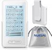 nursal touchscreen tens ems unit with dual channels and 16 pads for pain relief therapy - 24 modes, back clip, easy operation ideal for elderly logo