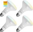 luxrite 4-pack br30 led bulb, 65w equivalent, 3 colors 2700k 3000k 5000k, dimmable, 850 lumens, led flood light bulbs, 10w, damp rated, indoor/outdoor - living room, kitchen, and recessed logo
