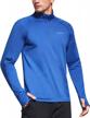 ogeenier men's quarter zip pullover with pockets, thermal long sleeve golf workout running shirts fleece lined top logo