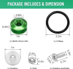 img 3 attached to Bumper Trunk Quick Release Front Rear Bumper Fastener Kit（Green） …