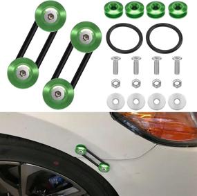 img 4 attached to Bumper Trunk Quick Release Front Rear Bumper Fastener Kit（Green） …