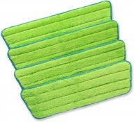 homevative reusable microfiber spray mop replacement pads, 4 pack, washable, velcro attaching logo