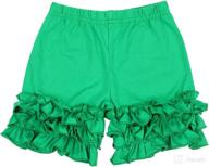 🩳 cotton icing ruffles shorts pants for baby toddler girls with slowera brand logo