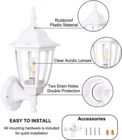img 2 attached to Illuminate Your Outdoor Space With FUDESY Waterproof Wall Lantern - Perfect For Garage, Patio, And Yard