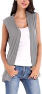 womens sleeveless front cardigan black women's clothing at coats, jackets & vests logo