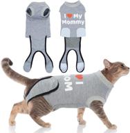 🐱 dentrun cat surgery anti-licking spay recovery suit | pet surgical recovery snuggly suit for male female abdominal wounds + bandages | cat small dog cone e-collar alternative recovery shirt after surgery логотип