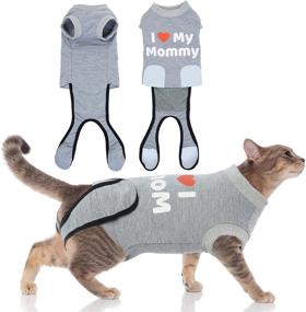 img 4 attached to 🐱 DENTRUN Cat Surgery Anti-Licking Spay Recovery Suit | Pet Surgical Recovery Snuggly Suit for Male Female Abdominal Wounds + Bandages | Cat Small Dog Cone E-Collar Alternative Recovery Shirt After Surgery