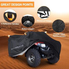 img 3 attached to 🛡️ Heavy Duty Waterproof ATV Cover by NEVERLAND - Dust, Sun, Wind, and Rainproof Outdoor Protection for Honda, Polaris, Yamaha, Suzuki, Kawasaki - Size: 100"x 44"x 48