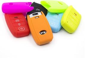 img 2 attached to LIGHTKOREA 4 Button Silicone Smart Key Case Cover 1Pcs For Kia Soul Carnival Sedona NIRO Sorento Sportage Rio Forte Optima Cerato Koup (Lime)