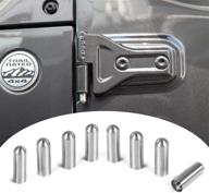 voodonala stainless steel antidust rushproof door hinge pin bolts guides liners kits for 🔩 jeep wrangler jk jku jl jlu sports sahara freedom rubicon unlimited & gladiator jt 2/4-door, 8pcs логотип