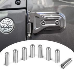 img 4 attached to Voodonala Stainless Steel Antidust Rushproof Door Hinge Pin Bolts Guides Liners Kits for 🔩 Jeep Wrangler JK JKU JL JLU Sports Sahara Freedom Rubicon Unlimited & Gladiator JT 2/4-Door, 8pcs