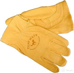 img 1 attached to Tuff Mate Gloves for Men - 1301 Cutting Horse Glove in XXL Tan