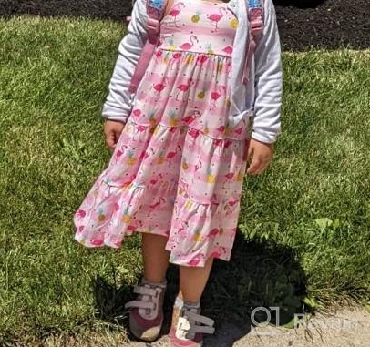 img 1 attached to 🧜 Mermaid Floral Beach Ruffled Sundress for Girls, Summer Casual Dress, Sizes 2-8T review by Hector Szymczak