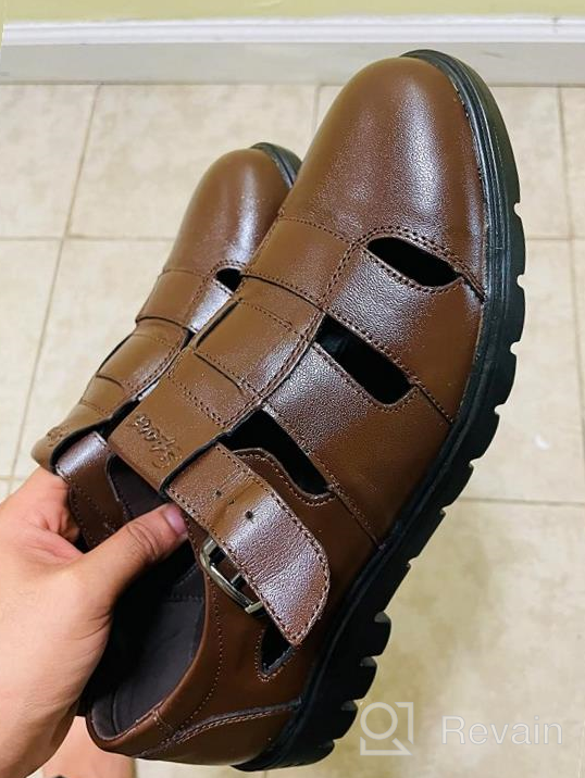 img 1 attached to 👞 Comfortable and Stylish CMM Business Walking Footbed Sandals for Men review by Gene Taylor