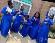 img 1 attached to Metallic Gold Color Block Loose Fit Full Length Church Dancewear For Women: IBAKOM'S Liturgical Praise Dance Worship Long Dress review by Thomas Taylor