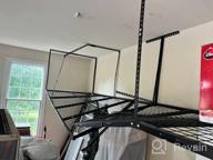 img 1 attached to FLEXIMOUNTS 4X8 Overhead Garage Storage Rack | Heavy Duty 600Lbs Weight Capacity Adjustable Metal Ceiling Organization System | Hammertone review by Kyle Brown