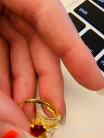 img 5 attached to Персонализированное кольцо-обещание с камнем от JewelOra'S - идеально подходит для пар и друзей!