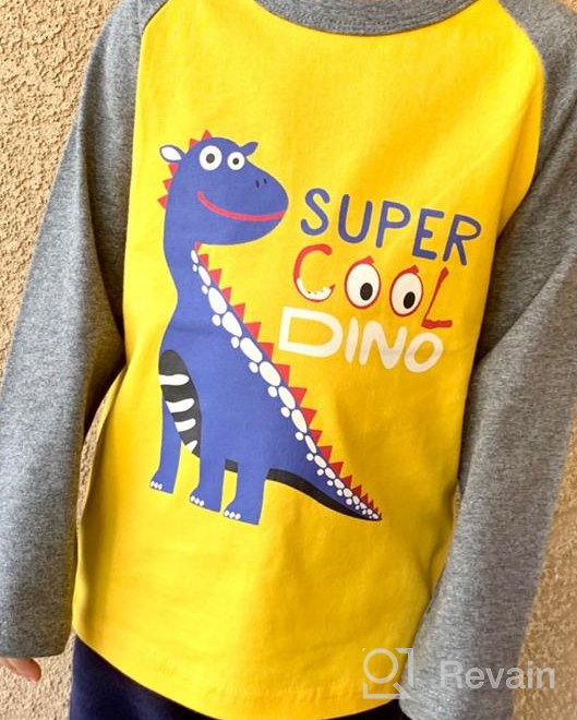 img 1 attached to Cotton Crewneck Long Sleeve Shirts 👕 Set for Toddler Boys - Tops and Tees review by Greg Muin