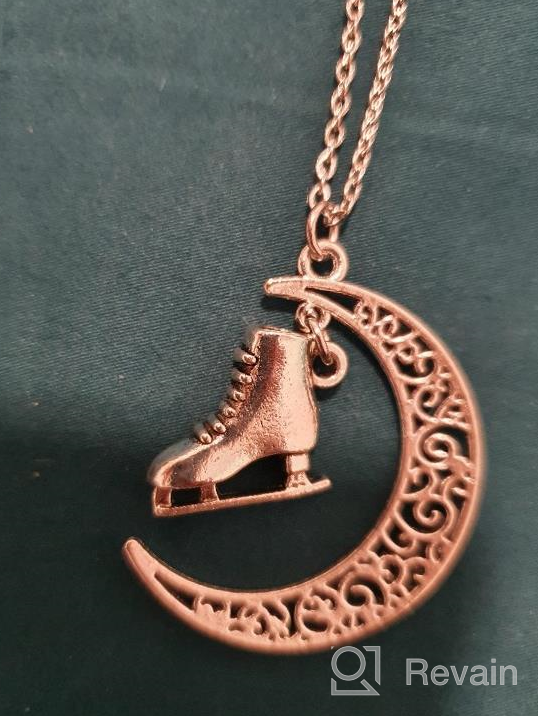 img 1 attached to 🌙 BEKECH Skater Necklace: Embrace Your Love for Ice Skating with a Stylish Crescent Moon Pendant review by Jessica Ortega