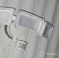 картинка 1 прикреплена к отзыву Adjustable LED Flood Light With Motion Sensor: Amico 3-Head Security Light, 40W, 4000LM, 5000K, IP65 Waterproof For Garage, Yard (White) от Pat Haberman