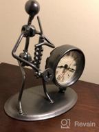 img 1 attached to Classic Vintage Iron Art Musician Clock Figure Ornament - Guitar Decor For Home Office Desk Gift (C70) review by Adam Hogan