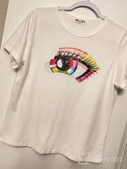 img 1 attached to Womens Cotton Eye Print Graphic Tee With Short Sleeves And Neon Design By PESION review by Bryan Crayton
