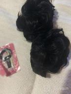 img 1 attached to Women'S Synthetic Hair Scrunchie Extension For Updos - Curly Wavy Messy Bun Chignon In Dark Brown By MORICA review by Eric Fuego