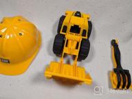 img 1 attached to Build And Play With The Cat Construction Wheel Loader Sand Set - 10 Inch Loader, Hard Hat, And Bonus Sand Tools Included! review by Robert Byrd