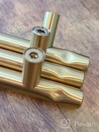 картинка 1 прикреплена к отзыву Goldenwarm 15Pcs Brushed Brass Drawer Pulls Gold Handles For Kitchen Cabinet 6-1/4 Inch Modern Gold Dresser Hardware - LS201GD160 Brushed Gold Cupboard Door Pulls 8-4/5In Overall Length от Kevin Mckechnie