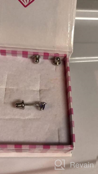 img 1 attached to Sparkling Heart Earrings for Toddlers & Girls - 925 Sterling Silver with Safety Screw Backs review by Rocco Guale