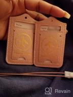 img 1 attached to Rose Gold Leather Luggage Tags 2 Pack - Cruise ID Labels With Privacy Cover For Women, Men, Kids review by Brian Elliott