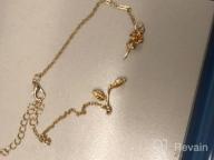 img 1 attached to 18K Gold Plated Rose Flower Adjustable Anklet for 🌹 Women - 3UMeter Gold Anklet, Perfect Gift for Beach Girls review by Denise Ward
