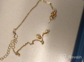 img 6 attached to 18K Gold Plated Rose Flower Adjustable Anklet for 🌹 Women - 3UMeter Gold Anklet, Perfect Gift for Beach Girls