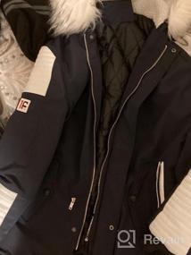 img 6 attached to Мужская зимняя теплая куртка-парка с искусственной кожей, стеганая с добавлением синтетического пуха, с меховым капюшоном.