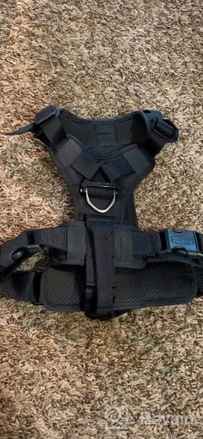 img 1 attached to Elite-Black Mobility Vest With Handle And Chest Protector For Large Dogs - ICEFANG Tactical Dog Harness With Padded Y Front, 5-Point Adjustable, And No-Pull Leash Attachment (Pack Of 1) review by Erin Nichols