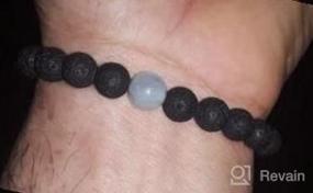 img 5 attached to Стильные и элегантные браслеты для пар с камнями из оникса от AMORWING