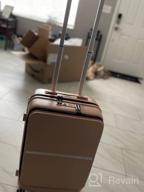 картинка 1 прикреплена к отзыву 20" PC Hard Case Suitcase Spinner Wheels TSA Lock Laptop Pocket Business Travel Rolling Luggage Grayish White от James Ssims