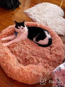 img 8 attached to Cozy And Warm Self-Heating Cat Bed - XZKING Donut Cuddler For Small Dogs And Cats, Washable And Anti-Anxiety