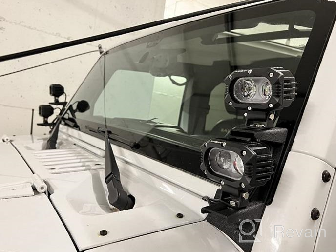 img 1 attached to Auxbeam 50 Inch LED Light Bar Mounts A-Pillar Front Windshield Mounting Brackets 2PCS Compatible With 2018 2019 2020 2021 Jeep Wrangler JL Jeep Gladiator JT review by Jonathan Clark