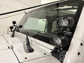 img 7 attached to Auxbeam 50-дюймовые светодиодные крепления для крепления на переднюю стойку, монтажные кронштейны для переднего лобового стекла, 2 шт., совместимые с Jeep Wrangler JL Jeep Gladiator JT 2018, 2019, 2020, 2021