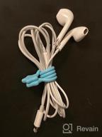 img 1 attached to 7Colors-21Pack Reusable Silicone Twist Ties With Strong Magnets For Organizing Cables, Hanging Stuff, USB Cords & Fridge Magnets - Fironst 7.48" Magnetic Cable Ties review by Jemar Lorenzo