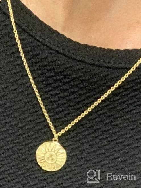img 1 attached to Pencros Dainty Pumpkin Ghost Hammered Coin Pendant Necklace, 18K Gold Plated Delicate Chain - Minimalist Halloween Jewelry, Perfect Gift for Friends review by Michael Vargas