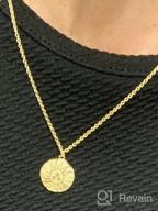 img 1 attached to Pencros Dainty Pumpkin Ghost Hammered Coin Pendant Necklace, 18K Gold Plated Delicate Chain - Minimalist Halloween Jewelry, Perfect Gift for Friends review by Michael Vargas
