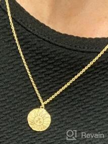 img 8 attached to Pencros Dainty Pumpkin Ghost Hammered Coin Pendant Necklace, 18K Gold Plated Delicate Chain - Minimalist Halloween Jewelry, Perfect Gift for Friends