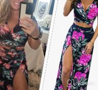 img 1 attached to Women'S Summer Floral Print Maxi Dress - Deep V Neckline Split Design review by Scott Carlile