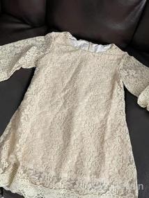 img 5 attached to RJXDLT Toddler Girls Lace Dresses Baby Girl Elegant Dress Flutter Sleeve Lace Dress Party Princess Dress